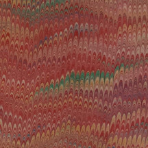 Hand Marbled Paper Petite Combed Pattern in Reds ~ Berretti Marbled Arts